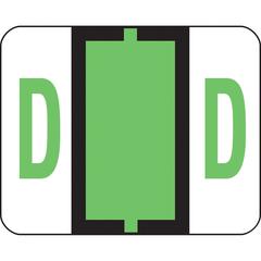 Smead BCCR Bar-Style Color-Coded Labels - "Alphabet" - 1 1/4" Width x 1" Length - Light Green - 500 / Roll - 500 / Roll