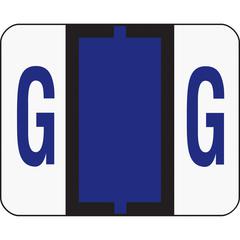 Smead BCCR Bar-Style Color-Coded Labels - "Alphabet" - 1 1/4" Width x 1" Length - Violet - 500 / Roll - 500 / Roll