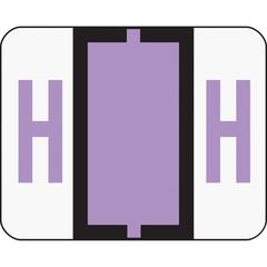 Smead BCCR Bar-Style Color-Coded Labels - "Alphabet" - 1 1/4" Width x 1" Length - Lavender - 500 / Roll - 500 / Roll