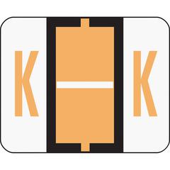 Smead BCCR Bar-Style Color-Coded Labels - "Alphabet" - 1 1/4" Width x 1" Length - Light Orange - 500 / Roll - 500 / Roll