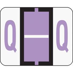 Smead BCCR Bar-Style Color-Coded Labels - "Alphabet" - 1 1/4" Width x 1" Length - Lavender - 500 / Roll - 500 / Roll