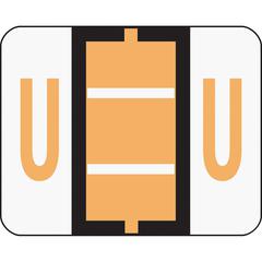 Smead BCCR Bar-Style Color-Coded Labels - "Alphabet" - 1 1/4" Width x 1" Length - Light Orange - 500 / Roll - 500 / Roll