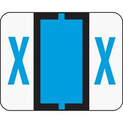 Smead BCCR Bar-Style Color-Coded Labels - "Alphabet" - 1 1/4" Width x 1" Length - Blue - 500 / Roll - 500 / Roll