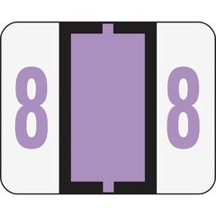 Smead BCCRN Bar-Style Color-Coded Labels - "Number" - 1 1/4" Width x 1" Length - Lavender - 500 / Roll