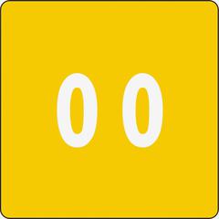 Smead DCC Color-Coded Numeric Labels - "Number" - 1 1/2" Width x 1 1/2" Length - Yellow - 250 / Roll