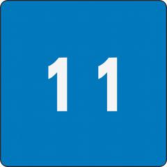 Smead DCC Color-Coded Numeric Labels - "Number" - 1 1/2" Width x 1 1/2" Length - Light Blue - 250 / Roll