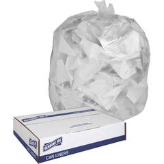 Genuine Joe Clear Trash Can Liners - Medium Size - 30 gal Capacity - 36" Length x 30" Width x 0.60 mil (15 Micron) Thickness - Low Density - Clear - 250/Box - 1 Carton