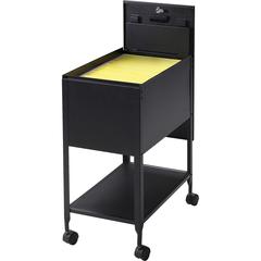 Lorell Standard Mobile File - 4 Casters - 13.50" Width x 24.75" Depth x 28.25" Height - Black - 1 Each