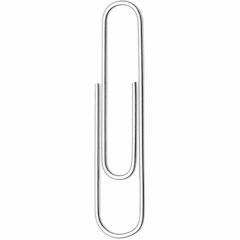 ACCO Premium Paper Clips - No. 1 - 10 Sheet Capacity - Galvanized, Corrosion Resistant - Silver - Metal, Zinc Plated - 100/Box - 10 / Pack
