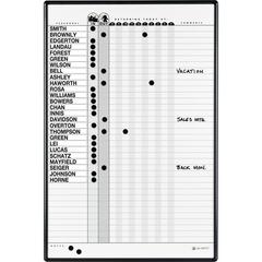 Quartet Classic In/Out Board System - 36" Height x 24" Width - White Porcelain Surface - Magnetic, Scratch Resistant, Dent Resistant, Stain Resistant, Ghost Resistant, Durable - Black Aluminum Frame -