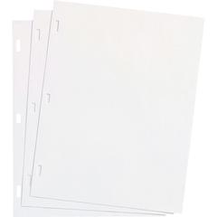 Wilson Jones Plain Ledger Paper - Plain - Unruled - 3 Hole(s) - 28 lb Basis Weight - Letter - 8 1/2" x 11" - White Paper - Punched, Recyclable, Acid-free, Fade Resistant - 100 / Box