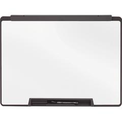 Quartet Motion Cubicle Whiteboard - 24" (2 ft) Width x 18" (1.5 ft) Height - White Melamine Surface - Black Plastic Frame - 1 Each