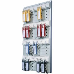 DURABLE 24-Capacity Key Board - 1.3" Width x 14.3" Depth x 8.4" Height - Gray