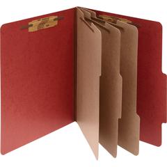 ACCO Letter Classification Folder - 4" Folder Capacity - 8 1/2" x 11" - 8 Fastener(s) - 1" Fastener Capacity for Folder - 3 Divider(s) - Pressboard, Tyvek - Earth Red - 10 / Box