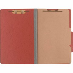 ACCO Legal Classification Folder - 3" Folder Capacity - 8 1/2" x 14" - 6 Fastener - 1" for Folder - 2 Divider - 6 pt. - Pressboard, Tyvek - Earth Red - 10 / Box