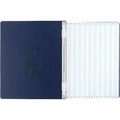 ACCO PRESSTEX Unburst Sheet Covers - 6" Binder Capacity - Fanfold - 11" x 14 7/8" Sheet Size - Dark Blue - Recycled - Retractable Filing Hooks, Hanging System, Moisture Resistant, Water Resistant - 1 