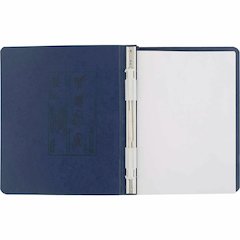 ACCO PRESSTEX Unburst Sheet Covers - 6" Binder Capacity - Letter - 8 1/2" x 11" Sheet Size - Dark Blue - Recycled - Retractable Filing Hooks, Hanging System, Moisture Resistant, Water Resistant - 1 Ea