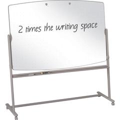 Quartet Large Reversible Total Erase Mobile Easel - 72" (6 ft) Width x 48" (4 ft) Height - White Surface - Neutral Metal Frame - Rectangle - 1 Each
