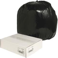 Nature Saver Black Low-density Recycled Can Liners - Large Size - 45 gal Capacity - 46" Length x 40" Width x 1.25 mil (32 Micron) Thickness - Low Density - Black - Plastic - Cleaning Supplies - Recycl