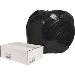 Nature Saver Black Low-density Recycled Can Liners - Extra Large Size - 56 gal Capacity - 48" Length x 43" Width x 1.25 mil (32 Micron) Thickness - Low Density - Black - Plastic - Cleaning Supplies - 