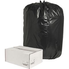 Nature Saver Black Low-density Recycled Can Liners - Extra Large Size - 60 gal Capacity - 58" Length x 38" Width x 1.65 mil (42 Micron) Thickness - Low Density - Black - Plastic - Cleaning Supplies - 