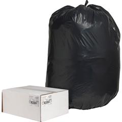 Nature Saver Black Low-density Recycled Can Liners - Extra Large Size - 60 gal Capacity - 58" Length x 38" Width x 2 mil (51 Micron) Thickness - Low Density - Black - Plastic - Cleaning Supplies - Rec