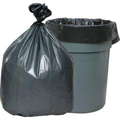 Genuine Joe Maximum Strength Trash Can Liner - Medium Size - 33 gal Capacity - 40" Length x 33" Width x 1.35 mil (34 Micron) Thickness - Low Density - Black - Resin - Recycled - 100 / Carton