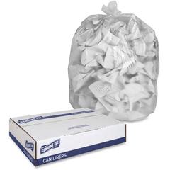 Genuine Joe High-density Can Liners - Extra Large Size - 56 gal Capacity - 48" Length x 43" Width x 0.63 mil (16 Micron) Thickness - High Density - Clear - Resin - Office Waste, Industrial Trash - 20/