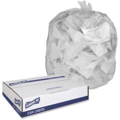 Genuine Joe Economy High-Density Can Liners - Small Size - 16 gal Capacity - 32" Length x 24" Width x 0.24 mil (6 Micron) Thickness - High Density - Translucent - Resin - No - 1000 / Carton