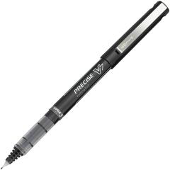 Pilot Precise V7 Premium Rolling Ball Pens - Black Ink - Clear Barrel - 1 Dozen
