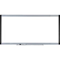 Lorell Signature Series Magnetic Dry-erase Markerboard - 96" (8 ft) Width x 48" (4 ft) Height - Coated Steel Surface - Silver, Ebony Frame - Magnetic - 1 Each