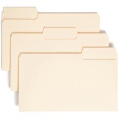 Smead SuperTab 1/3 Tab Cut Legal Recycled Top Tab File Folder - 8 1/2" x 14" - 3/4" Expansion - Top Tab Location - Assorted Position Tab Position - Manila - 10% Recycled - 100 / Box