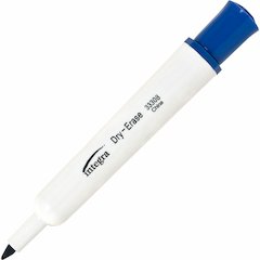 Integra Chisel Point Dry-erase Markers - Blue Ink - Fiber Tip - Writing - 1 Dozen