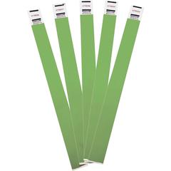 Advantus Tyvek&reg; Wristbands - 100 / Pack - 9.8" Height x 0.8" Width Length - Green - Tyvek
