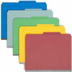 Smead SafeSHIELD 2/5 Tab Cut Letter Recycled Classification Folder - 8 1/2" x 11" - 2" Expansion - 2 x 2S Fastener - 2" Fastener Capacity - Top Tab Location - Right of Center Tab Position - 2 Divider 