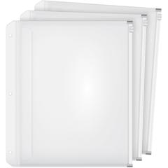 Cardinal Expanding Zipper Binder Pockets - 11.8" Height x 0.3" Width x 10.5" Length - 0.50" Maximum Capacity - 100 x Sheet Capacity - For Letter 8 1/2" x 11" Sheet - Ring Binder - Rectangular - Clear 