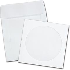 Quality Park 62905 CD/DVD Envelopes - CD/DVD - 5" Width x 5" Length - 24 lb - White - Polypropylene - 250 / Box