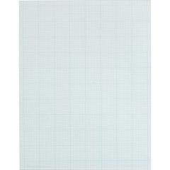 TOPS Cross-Section Pad - 50 Sheets - Glue - Blue Margin - 20 lb Basis Weight - Letter - 8 1/2" x 11" - White Paper - Unpunched - 1 / Pad