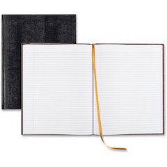Rediform Large Executive Hardbound Notebook - Letter - 150 Sheets - Sewn - Ruled Margin - 18 lb Basis Weight - Letter - 8 1/2" x 11" Sheet Size - White Paper - Blue Textured Cover - Hard Cover - Yes -