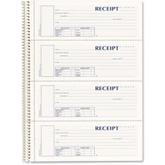 Rediform 3-part Wirebound Money Receipt Book - Wire Bound - 3 PartCarbonless Copy - 2.75" x 7" Form Size - Pink, White - 1 Each