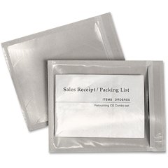 Quality Park 46996 Packing List Clear Envelopes - Packing List - 4 1/2" Width x 6" Length - Adhesive - Clear - Poly - 1000 / Carton