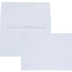 Quality Park A6 Invitation Envelopes - Announcement - #6 - 4 3/4" Width x 6 1/2" Length - 24 lb - Gummed - White - Paper - 100 / Box