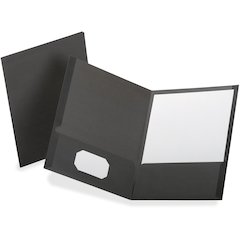 TOPS Letter Pocket Folder - 8 1/2" x 11" - 100 Sheets Capacity - 2 Internal Pocket - 11 pt. - Gray - Textured, Die-cut, CD Holder - 0% Fiber Recycled - 25 / Box