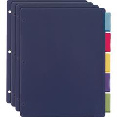 Cardinal&reg; Extra-tough Poly Dividers - 5 Tab(s)/Set - Letter - 8.50" Width x 11" Length - 3 Hole Punched - Polypropylene Divider - Multicolor Tab(s) - Fray Resistant, Tear Resistant, Scratch Resist