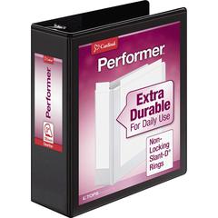 Cardinal Performer ClearVue Slant-D Ring Binder - 3" Binder Capacity - Letter - 8 1/2" x 11" Sheet Size - 725 Sheet Capacity - 2 29/32" Spine Width - 3 x D-Ring Fastener(s) - 2 Inside Front & Back Poc