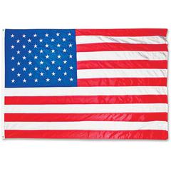 Advantus Heavyweight Nylon Outdoor U.S. Flag - United States - 72" x 48" - Heavyweight, Durable, Weather Resistant, Strong - Nylon, Brass, Canvas - Red, White, Blue