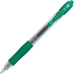 G2 Premium Gel Ink Retractable Pens - Refillable - Retractable - Green Ink - Gel-based - Clear Barrel - 1 Dozen