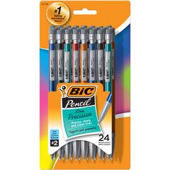 BIC Xtra-Precision Mechanical Pencils - # 2.5 Lead - 0.5 mm Lead Diameter - Assorted Barrel - 24 / Pack