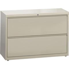 Lorell Fortress Series Lateral File - 42" x 18.6" x 28.1" - 2 x Drawer(s) for File - Legal, Letter, A4 - Lateral - Rust Proof, Leveling Glide, Ball-bearing Suspension, Interlocking, Label Holder - Put