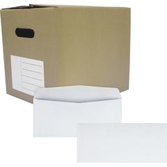 Quality Park No. 10 Business Envelopes with Gummed Flap - Business - #10 - 4 1/8" Width x 9 1/2" Length - 24 lb - Gummed - Wove - 1000 / Box - White
